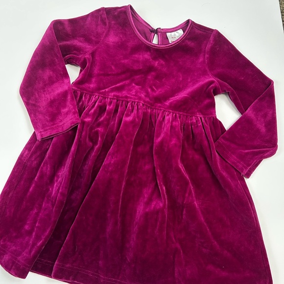 Hanna Andersson Other - Hanna Andersson Magenta Velvet Dress Toddler 2T